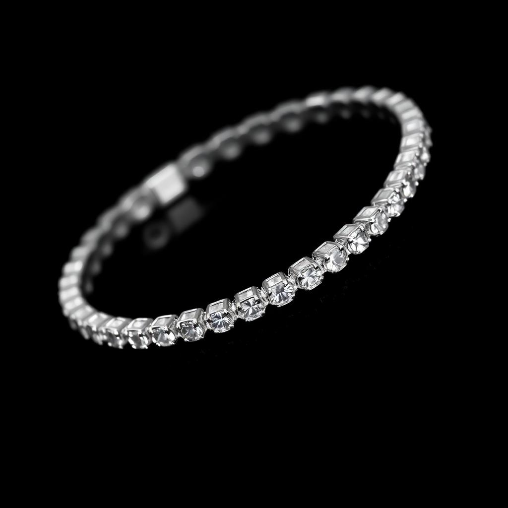 Pulseira Riviera 2mm em Prata 925